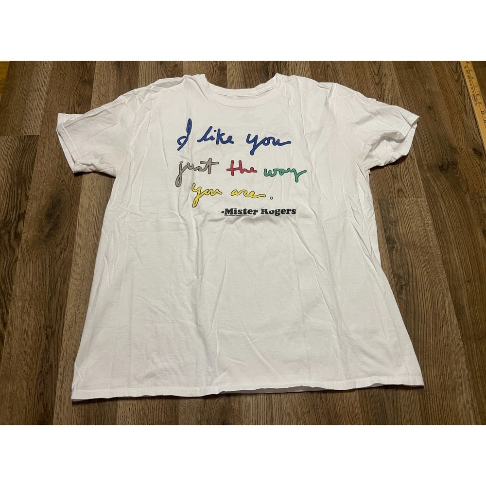 TeeLuv Shirt, Men's Size XL, White, I Like You Just The Way You Are